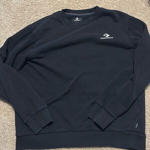 Converse black crew neck